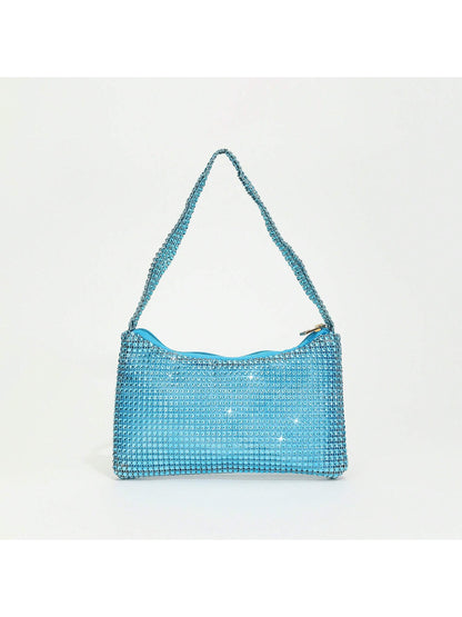 Womens Sparkly Rhinestone Evening Bag Sequin Glitter Clutch Evening Handbag Shoulder Bags Purse For Wedding Party Prom