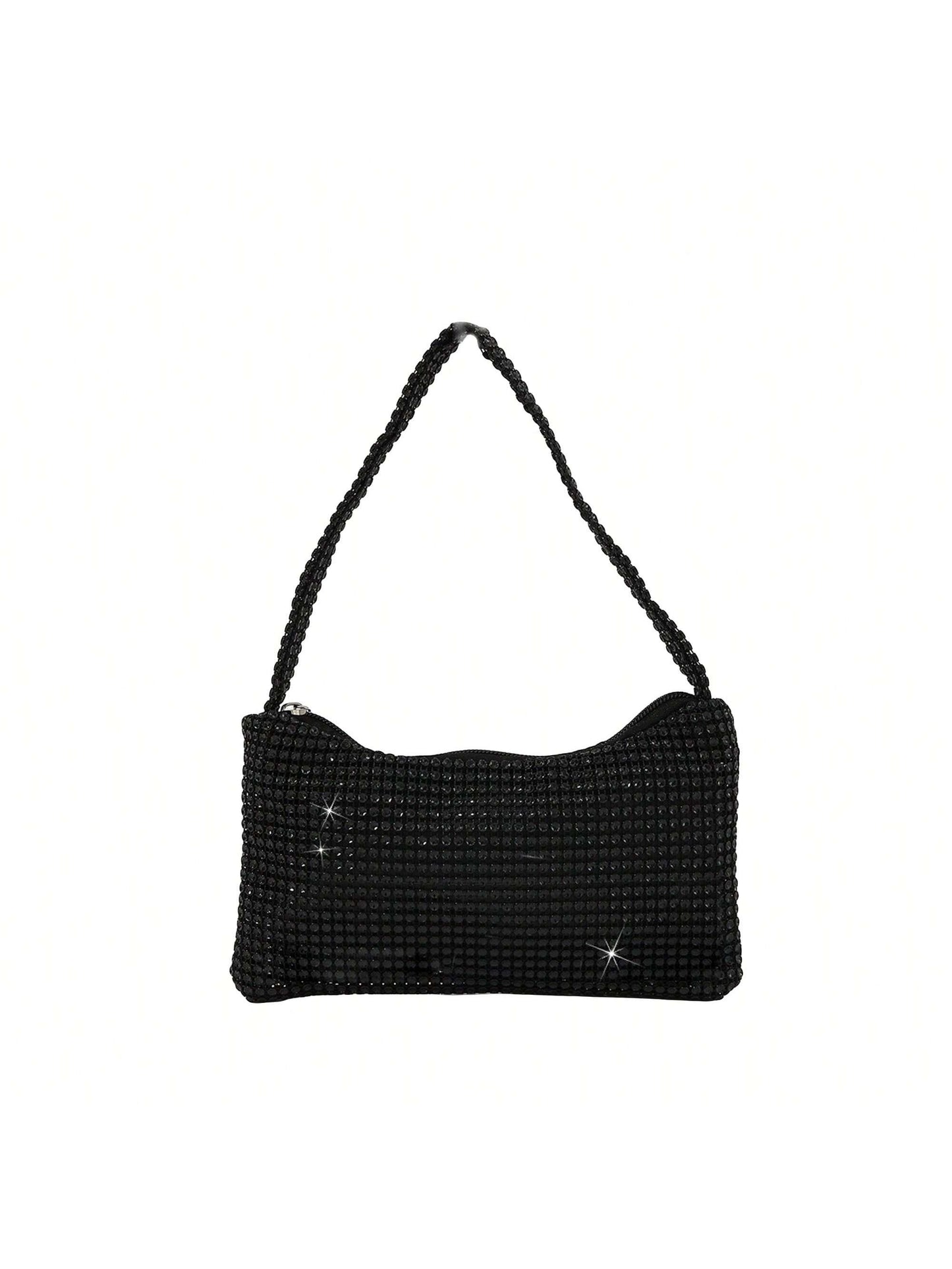 Womens Sparkly Rhinestone Evening Bag Sequin Glitter Clutch Evening Handbag Shoulder Bags Purse For Wedding Party Prom