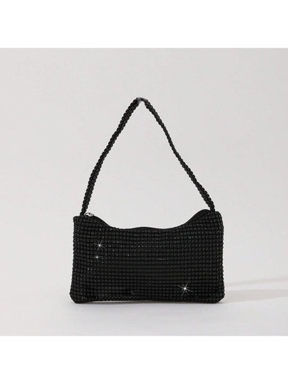 Womens Sparkly Rhinestone Evening Bag Sequin Glitter Clutch Evening Handbag Shoulder Bags Purse For Wedding Party Prom