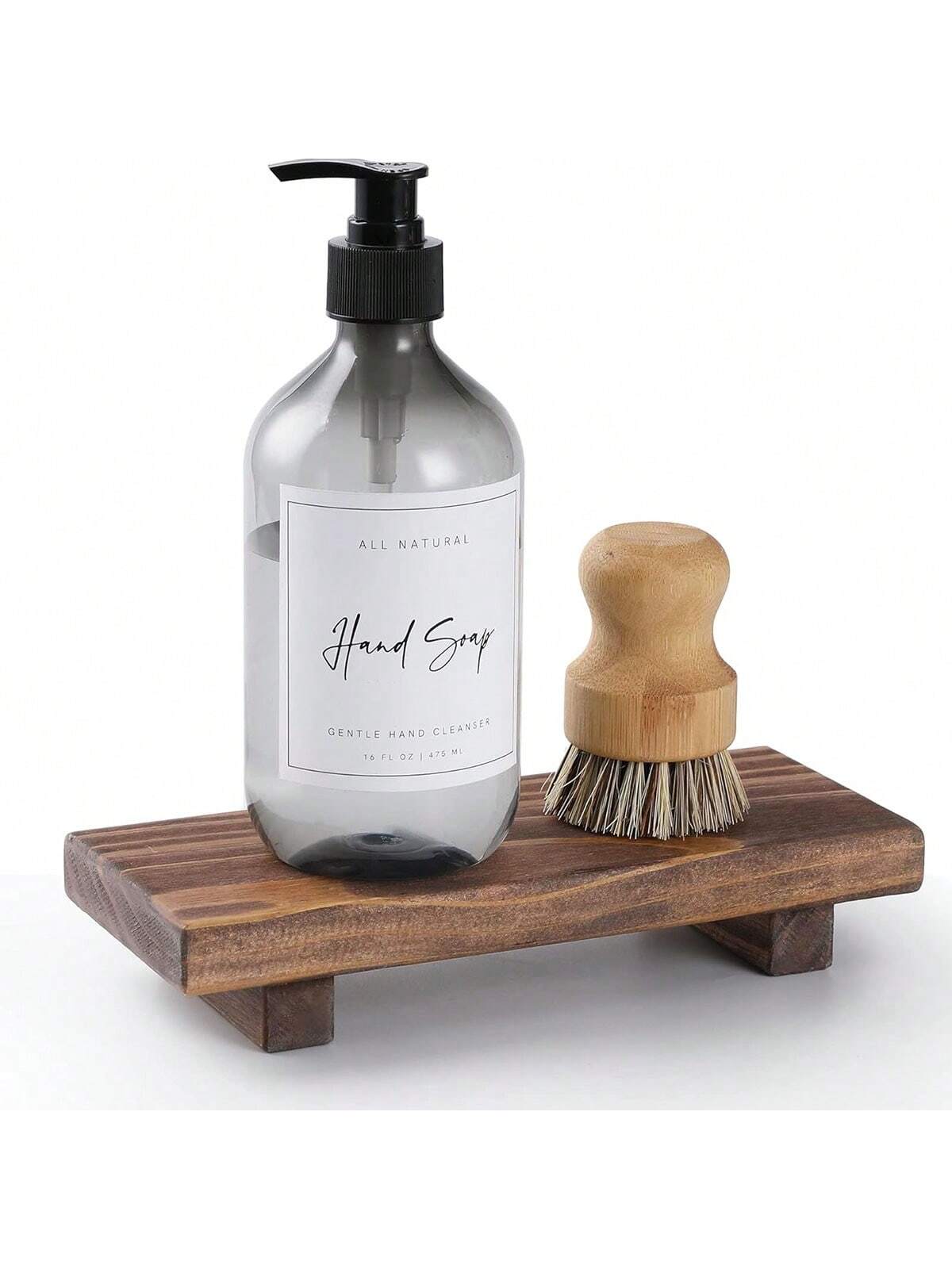 Wooden Base Soap Holder, Bathroom Kitchen Wooden Soap Dish Decor, Rustic Candle Plant Stand, Countertop Decoration