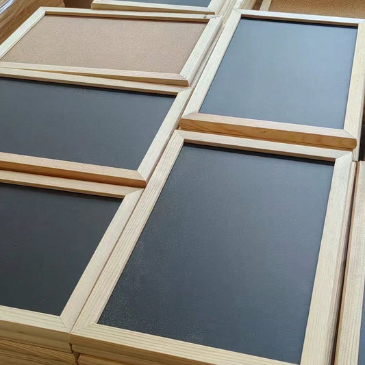 Wooden Framed Wall-Mounted Chalkboard, Household Single-Sided Small Blackboard, Advertising Display Board, Back To School