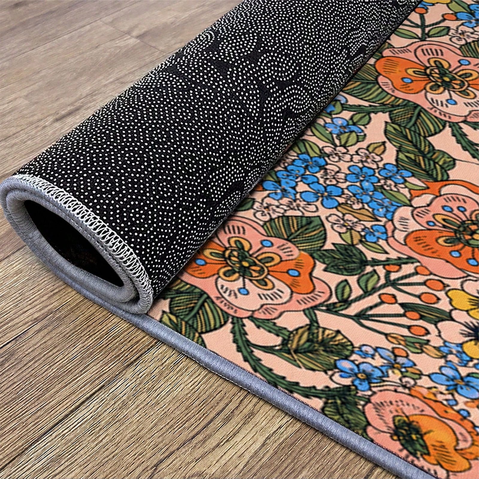 WOYUO 1 Pcs, Floral Pattern, Car Trunk Mat, Bohemian Style, Halloween Thanksgiving Christmas Birthday Gift, Stylish And Simple Car Interior Accessories For Men And Women, For Halloween Thanksgiving Ch