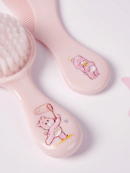 X Care Bears 2pcs/Set Baby Pink Hair Brush Comb, Anti-Static And No Hair Damage, Gifts