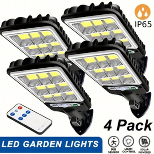 XCE|2pcs/4pcs Solar Street Lights, Outdoor Courtyard Lighting, LED Solar Garden Lights With Sensors And Remote Control, Waterproof Spotlights, Garage Courtyard Anti-Theft Lighting- Suitable For Garden