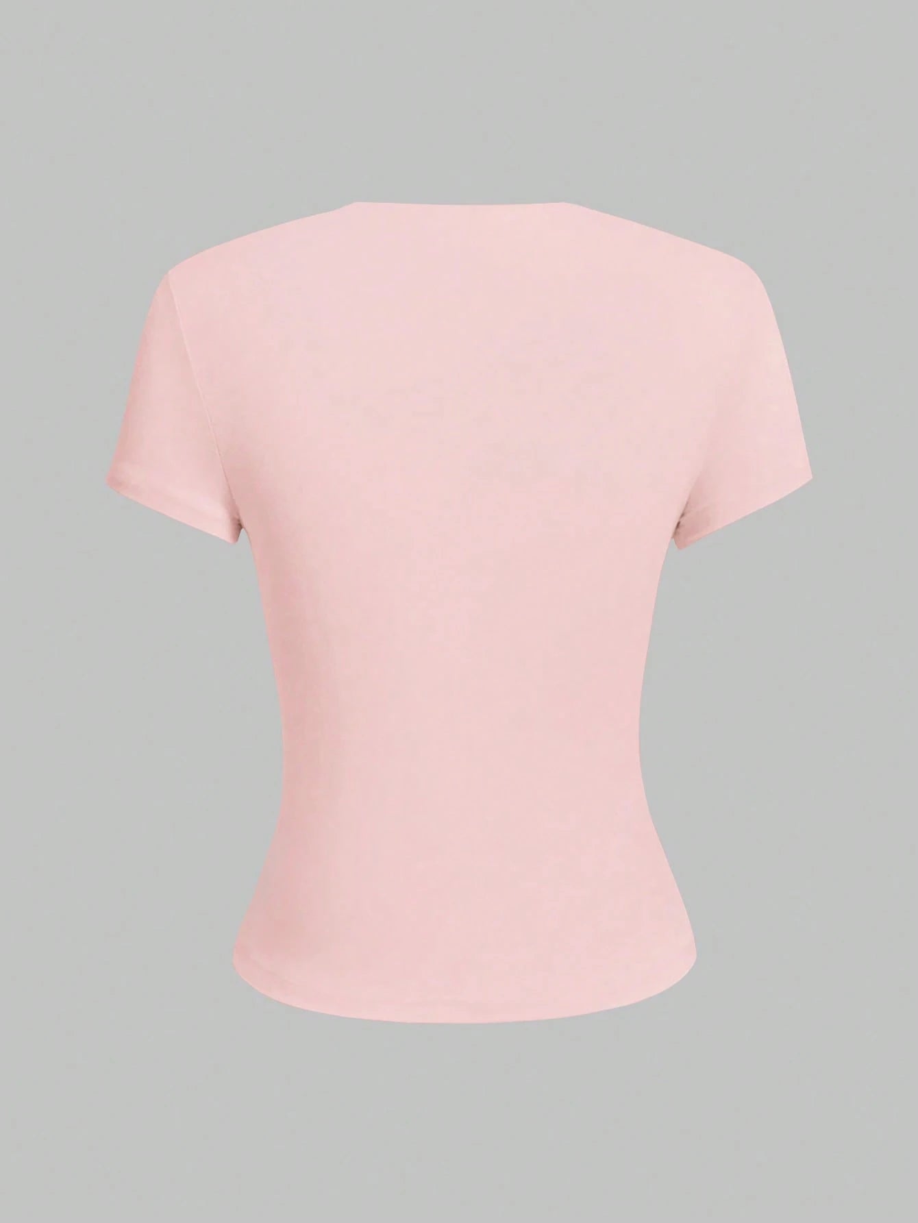 XLLAIS 2026 Model Round Neck Short Sleeve Summer Top, Solid Color Basic Slim Fit Sporty Style Women Casual T-Shirt