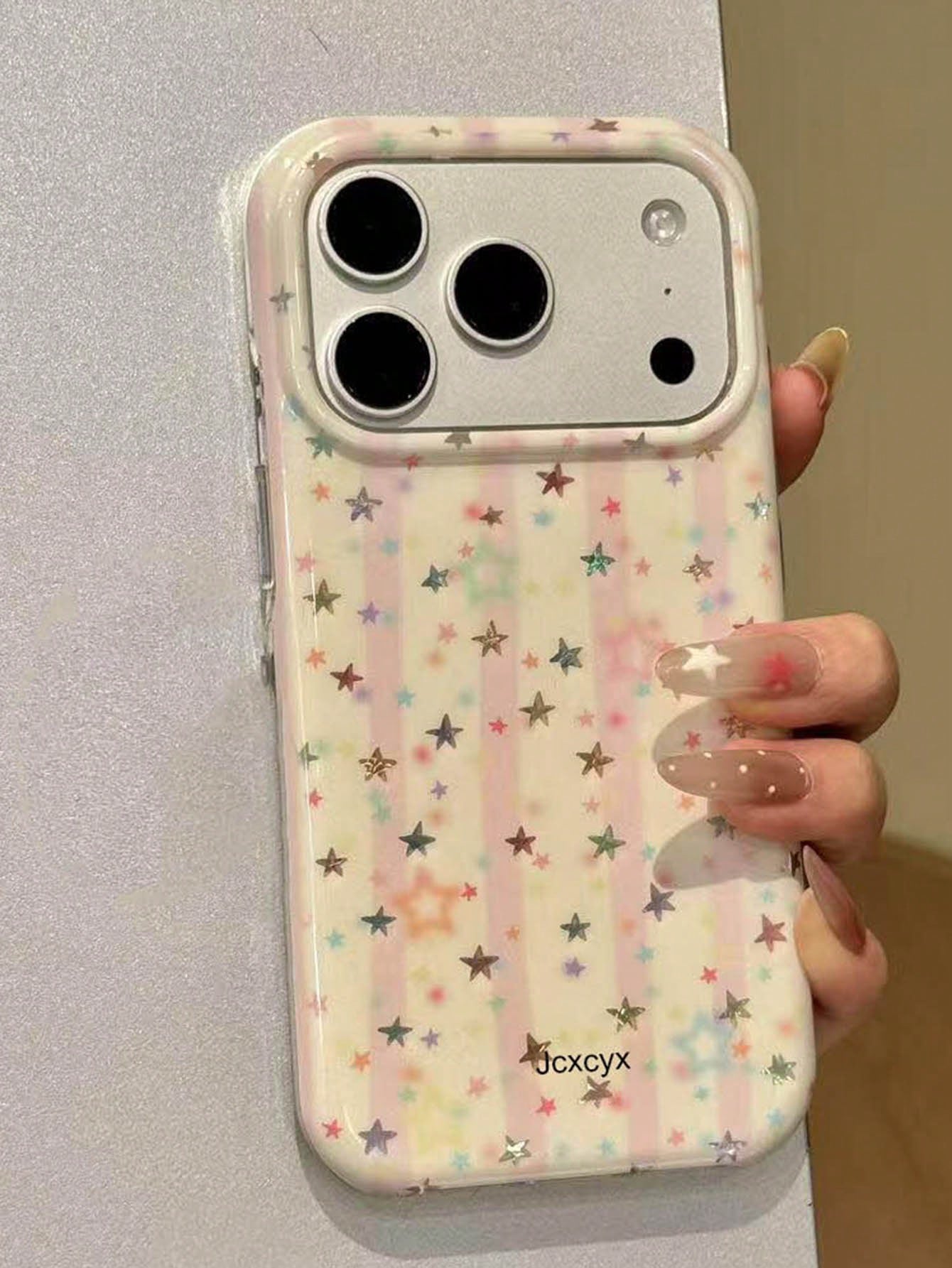 Y2K Cute Pink Striped Star Soft Phone Case For IPhone 17 Pro Max 17 Pro 17 16 Pro Max 16 Pro 16 15 Pro Max 15 Pro 15 14 Pro Max 14 Pro 14 13 12 11 Sweet Shockproof Phone Protective Cover