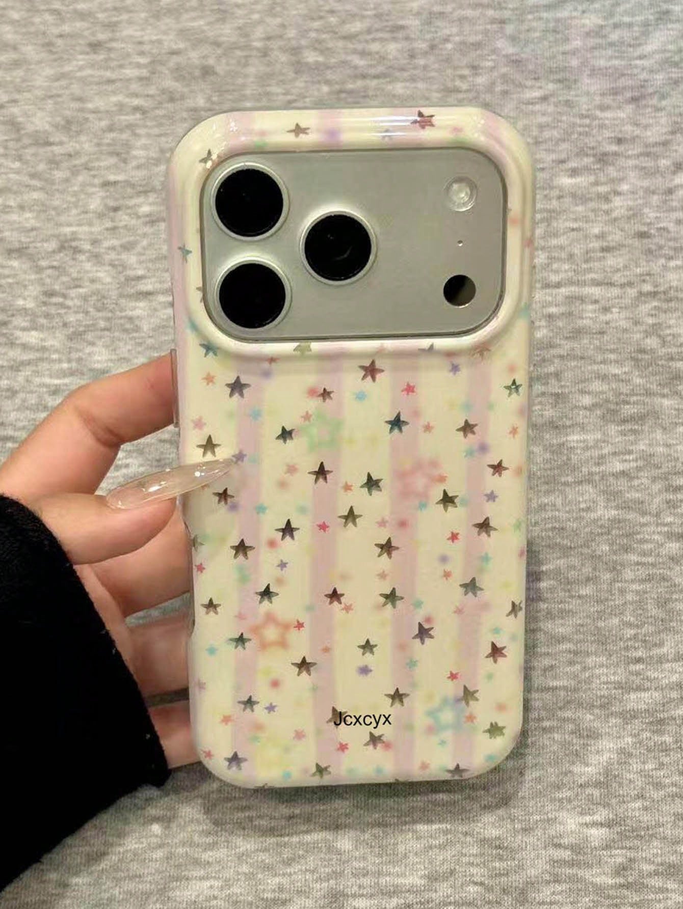 Y2K Cute Pink Striped Star Soft Phone Case For IPhone 17 Pro Max 17 Pro 17 16 Pro Max 16 Pro 16 15 Pro Max 15 Pro 15 14 Pro Max 14 Pro 14 13 12 11 Sweet Shockproof Phone Protective Cover