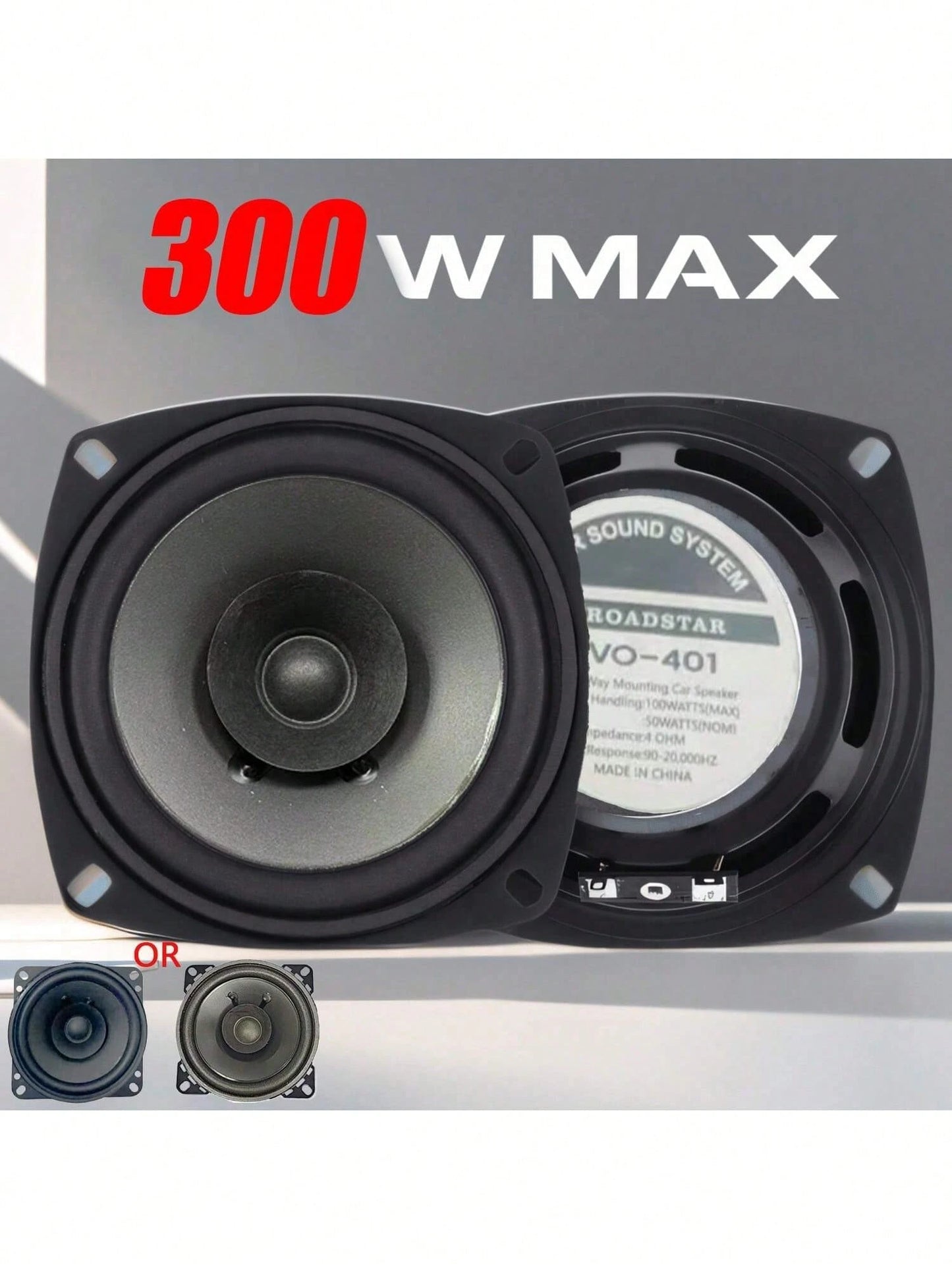 YAIUZGOO 1PC Car Tuning Audio Speaker Horn 6 Inch 100W 2-Way Full Range Frequency Automotive Audio Loudspeaker Heavy Mid-Bass Ultra-Thin Modified Speaker