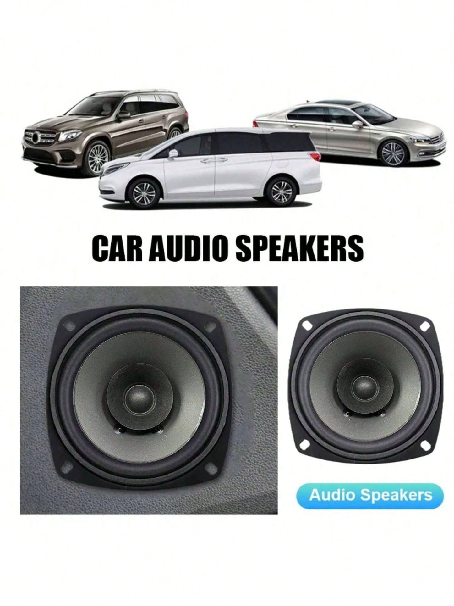 YAIUZGOO 1PC Car Tuning Audio Speaker Horn 6 Inch 100W 2-Way Full Range Frequency Automotive Audio Loudspeaker Heavy Mid-Bass Ultra-Thin Modified Speaker