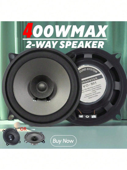 YAIUZGOO 1PC Car Tuning Audio Speaker Horn 6 Inch 100W 2-Way Full Range Frequency Automotive Audio Loudspeaker Heavy Mid-Bass Ultra-Thin Modified Speaker