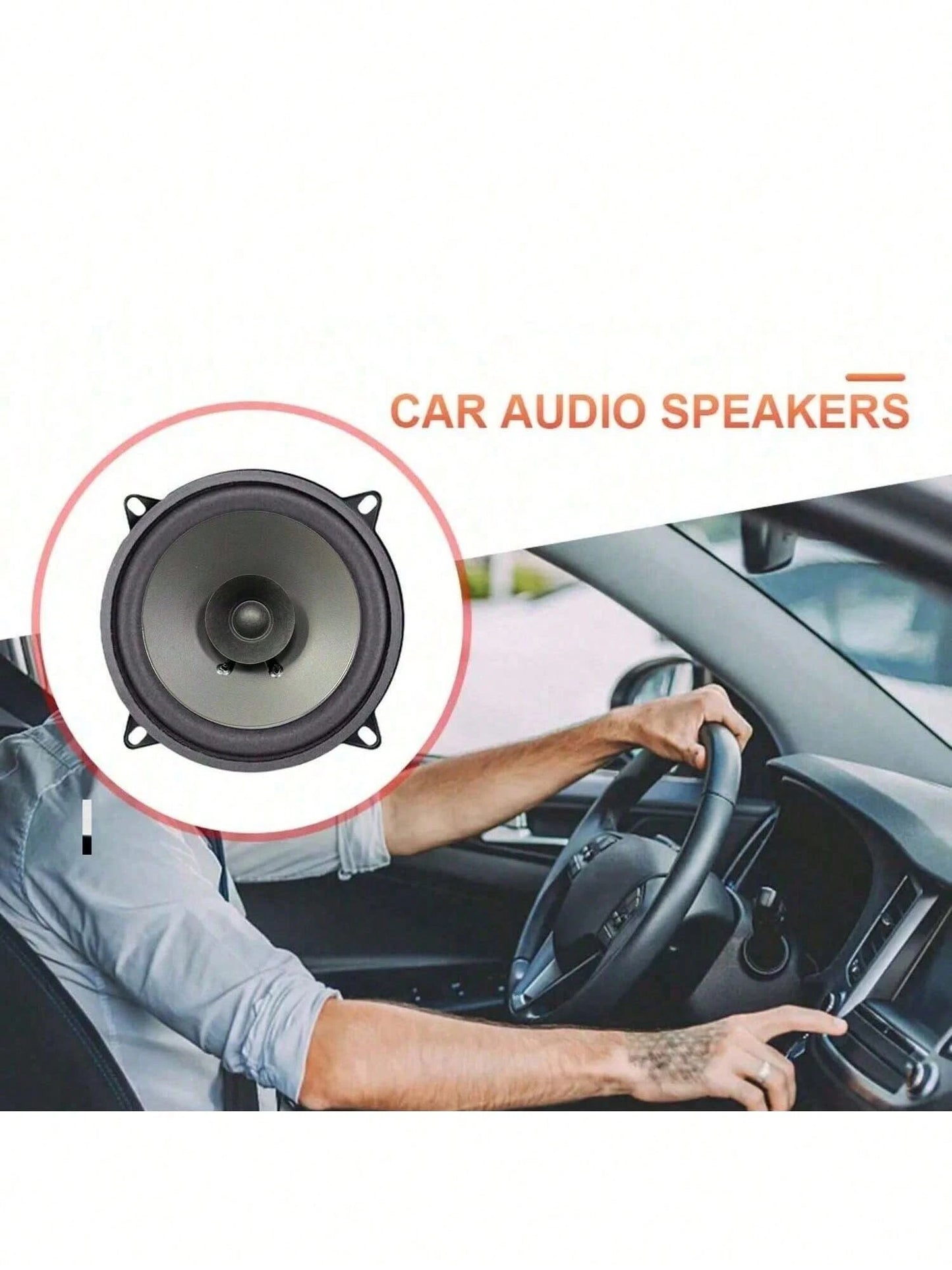 YAIUZGOO 1PC Car Tuning Audio Speaker Horn 6 Inch 100W 2-Way Full Range Frequency Automotive Audio Loudspeaker Heavy Mid-Bass Ultra-Thin Modified Speaker