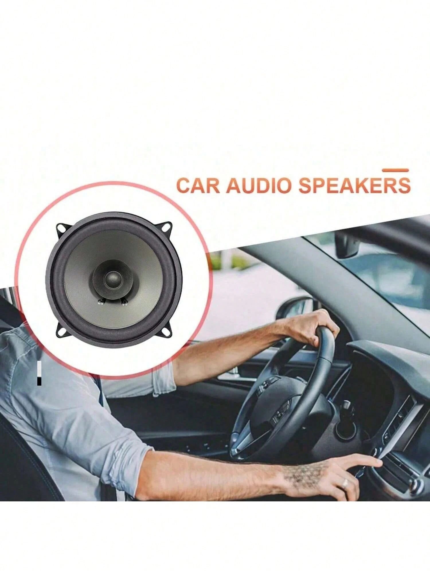 YAIUZGOO 1PC Car Tuning Audio Speaker Horn 6 Inch 100W 2-Way Full Range Frequency Automotive Audio Loudspeaker Heavy Mid-Bass Ultra-Thin Modified Speaker