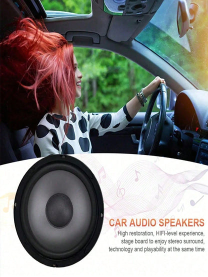 YAIUZGOO 1PC Car Tuning Audio Speaker Horn 6 Inch 100W 2-Way Full Range Frequency Automotive Audio Loudspeaker Heavy Mid-Bass Ultra-Thin Modified Speaker