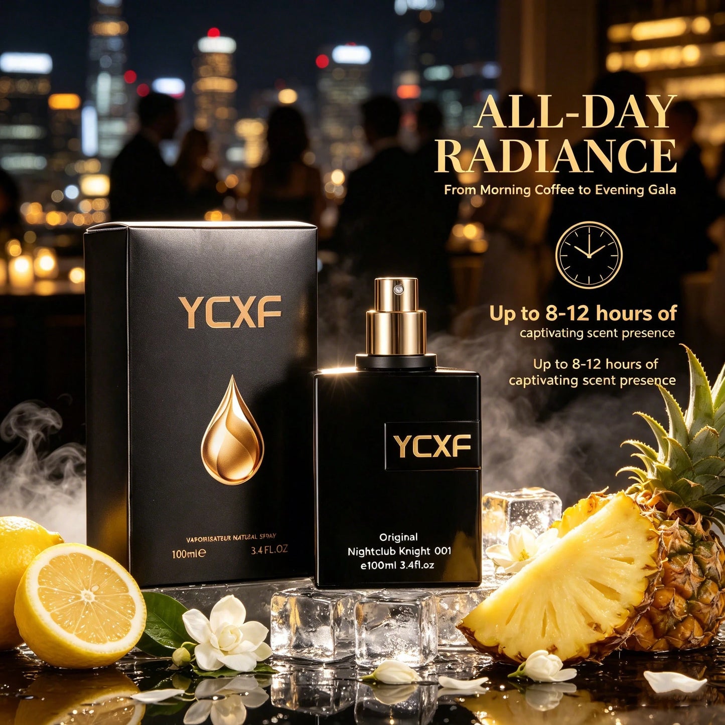 YCXF Luxurious Women's Perfume, Featuring An Elegant Floral Gourmand Scent, 3.38 Oz Large Capacity, Long-Lasting Fragrance For 8 Hours, Suitable For Daily Use Or Dates, Designed Specifically For Women