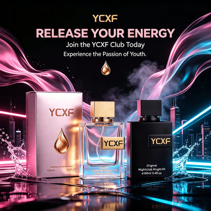 YCXF Party Carnival Perfume Set, Unisex, 3.38 Ounces, Pink Floral And Fruity Scent, For Women, Black Moringa Scent, For Men, Couple's Perfume Gift Set