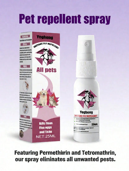 Yegbong Pet Insect Repellent Flea And Tick Repellent For Cats And Dogs External Use Anti-Itch Spray