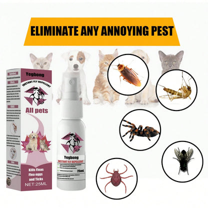 Yegbong Pet Insect Repellent Flea And Tick Repellent For Cats And Dogs External Use Anti-Itch Spray