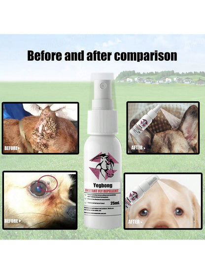 Yegbong Pet Insect Repellent Flea And Tick Repellent For Cats And Dogs External Use Anti-Itch Spray