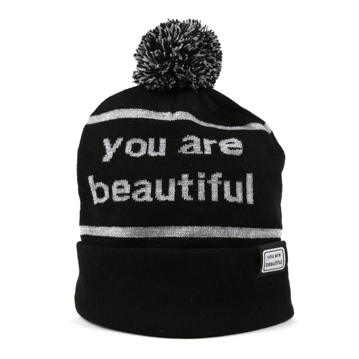 You Are Beautiful Embroidered Beanie