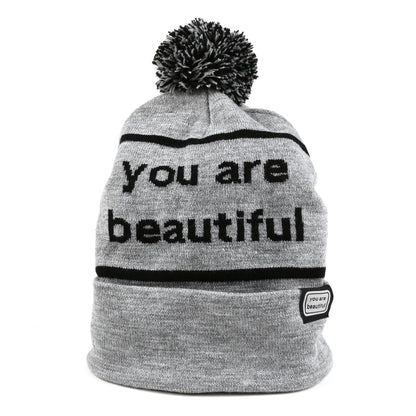 You Are Beautiful Embroidered Beanie