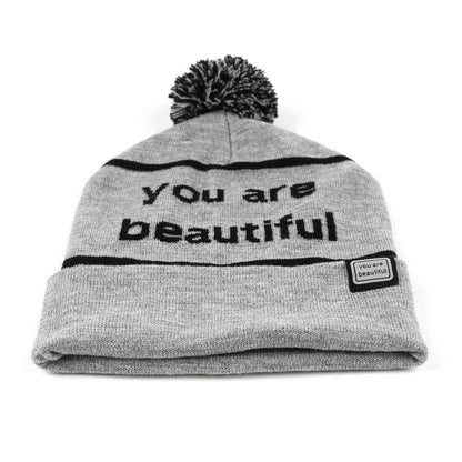 You Are Beautiful Embroidered Beanie