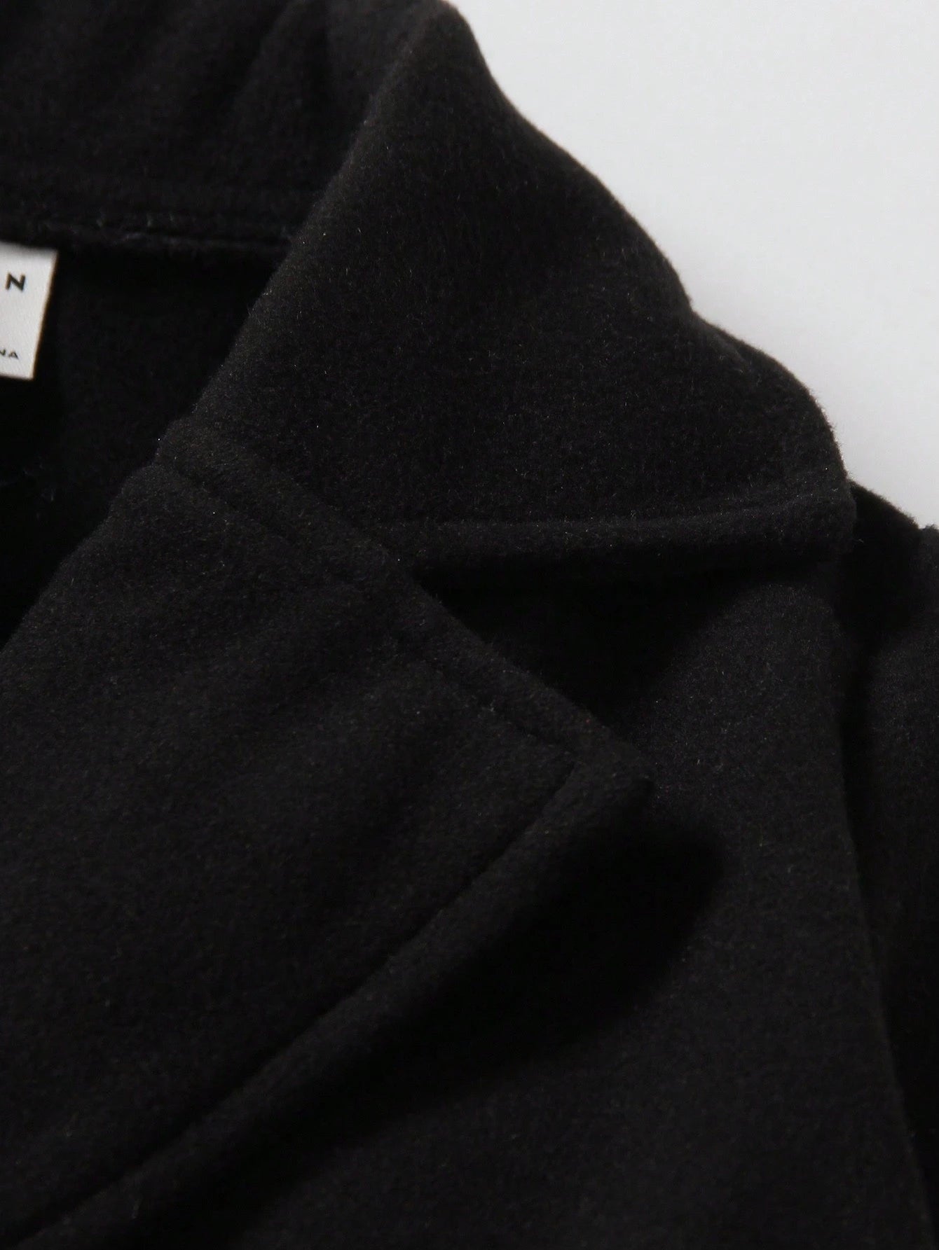Young Boy Lapel Neck Double Breasted Overcoat