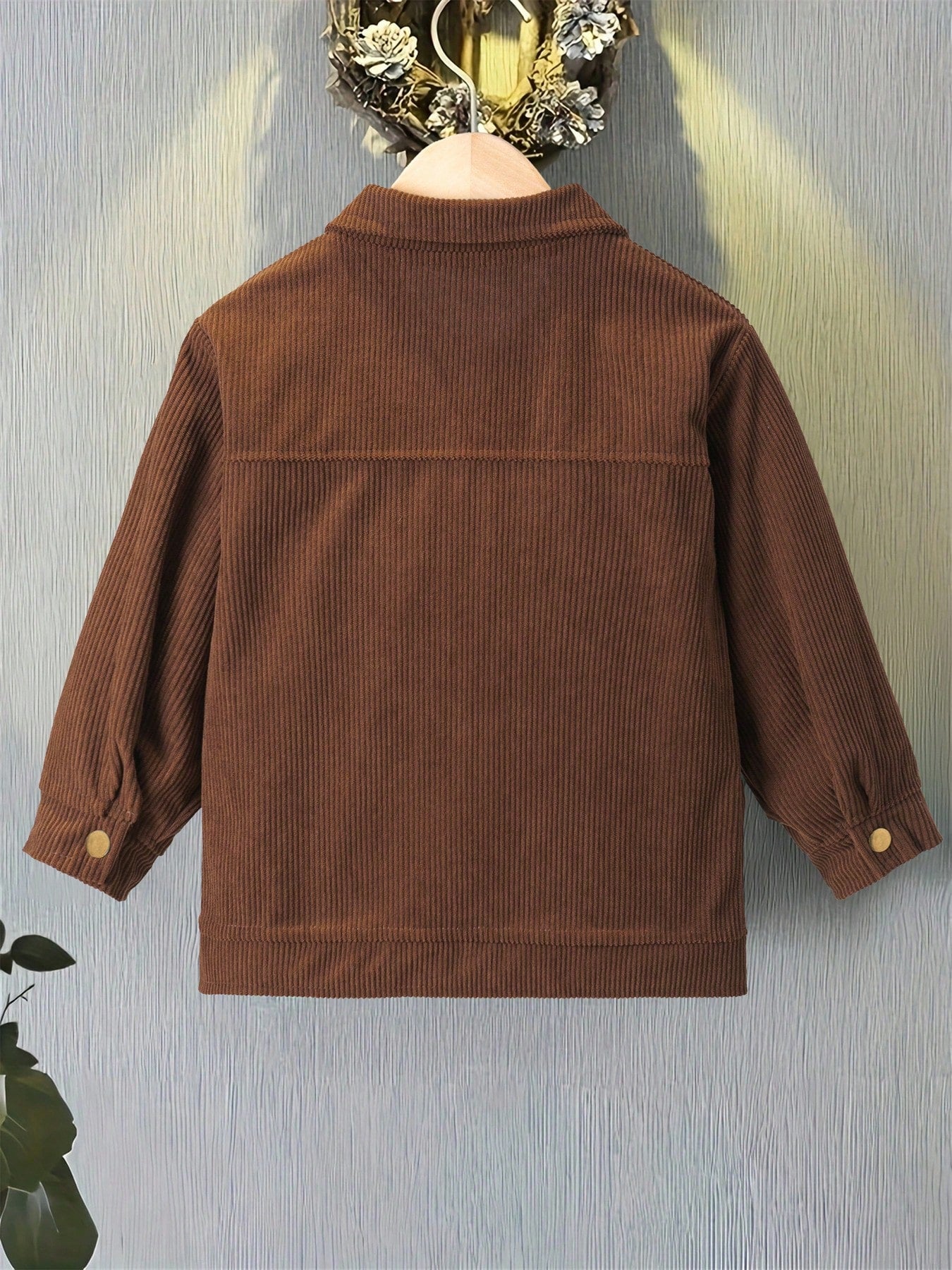 Young BoyCorduroy Jacket, Young Boy Casual Bomber Coat, Fashion Versatile Outerwear For Infants & Little Kids