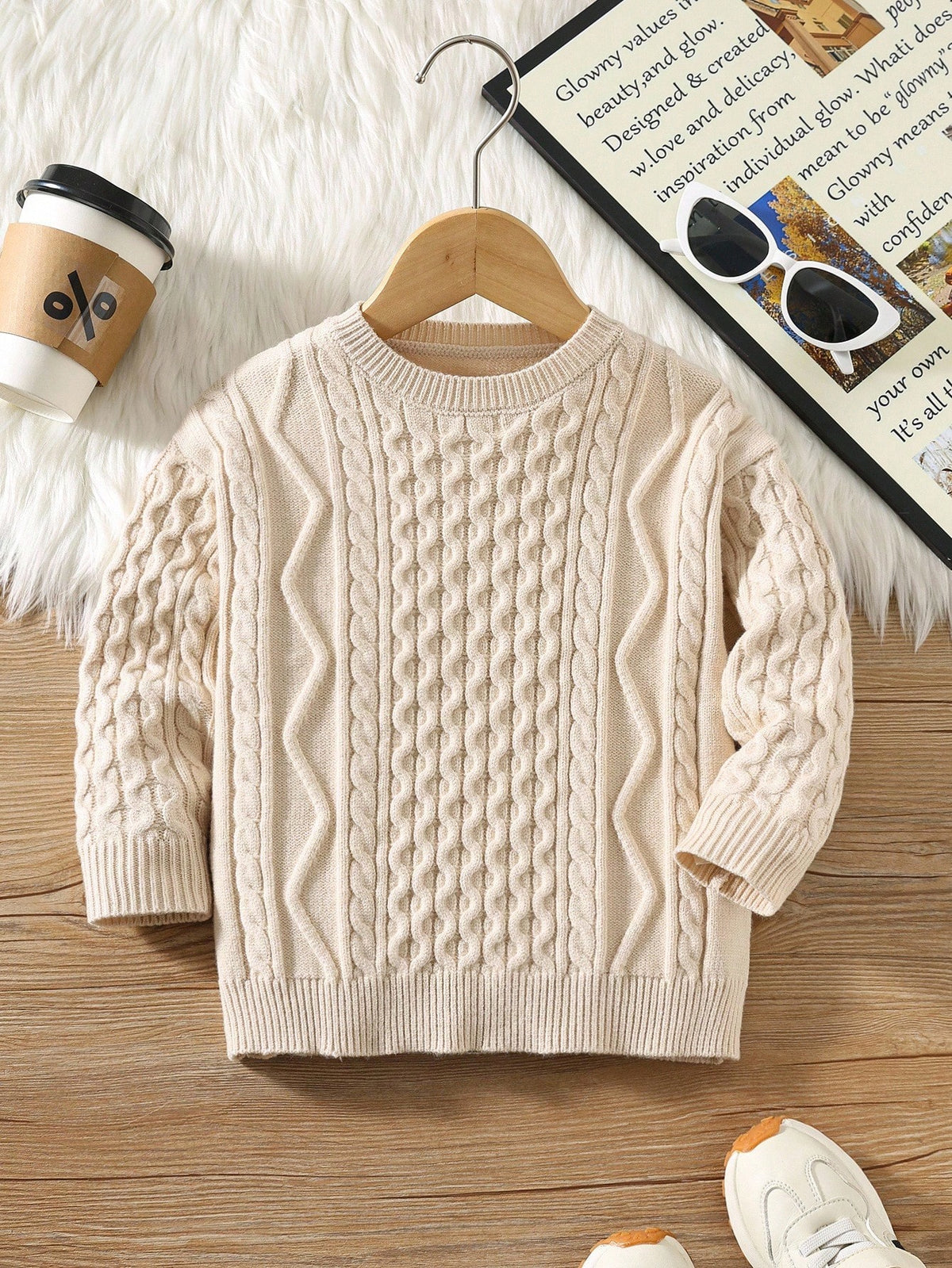 Young Boys' Comfortable Versatile Solid Color Crew Neck Pullover Sweater Winter Sweater For Kids Kids Knit Sweater Boys Cable Knit Sweater Fall