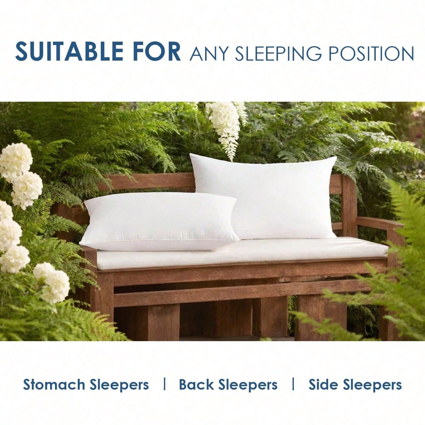 YUNDO Label 4-Piece White Pillow Core, Lightweight Down Instead Of Polyester Pillow, Sofa Cushion, Bed Pillow (4pc)