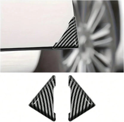 Ywdiml 2PCS Car Door Corner Protector Edge Guard, Carbon Fiber Anti-Collision Front Door Edge Scratch-Proof Sticker, Self-Adhesive Auto Corner Protector Cover Trim, Universal For Vehicles (No Sport)