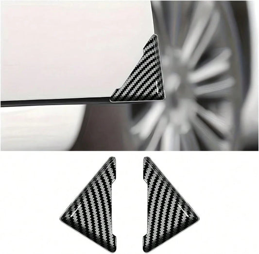 Ywdiml 2PCS Car Door Corner Protector Edge Guard, Carbon Fiber Anti-Collision Front Door Edge Scratch-Proof Sticker, Self-Adhesive Auto Corner Protector Cover Trim, Universal For Vehicles (No Sport)
