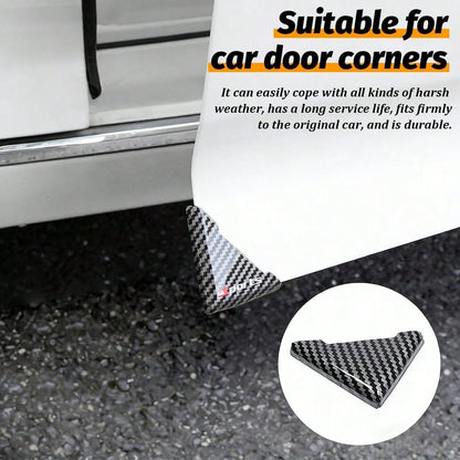 Ywdiml 2PCS Car Door Corner Protector Edge Guard, Carbon Fiber Anti-Collision Front Door Edge Scratch-Proof Sticker, Self-Adhesive Auto Corner Protector Cover Trim, Universal For Vehicles (No Sport)