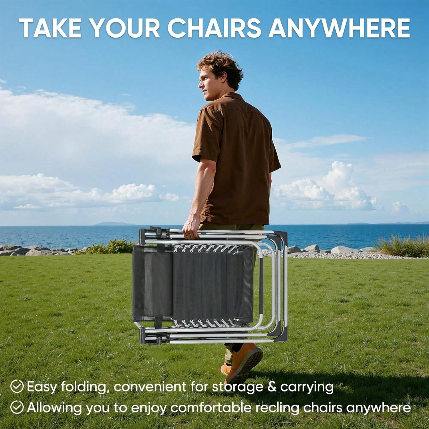 Zero Gravity Chair, Folding Reclining Patio Lounge Chair With Cup Holder Side Tray & Removable Cushion, 440lbs Heavy Duty Metal Frame Adjustable Recliner For Camping, Beach, Pool, Lawn & Indoor Use