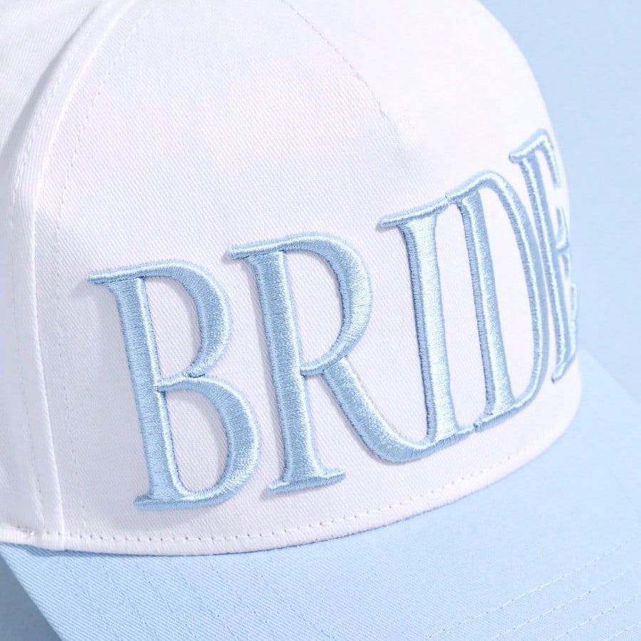 ZHUGLO Blue Bride Trucker Hat| Bachelorette Accessory, Bridal Headwear, Bach Party Decorations, Bridesmaid Gift, Wedding Cap
