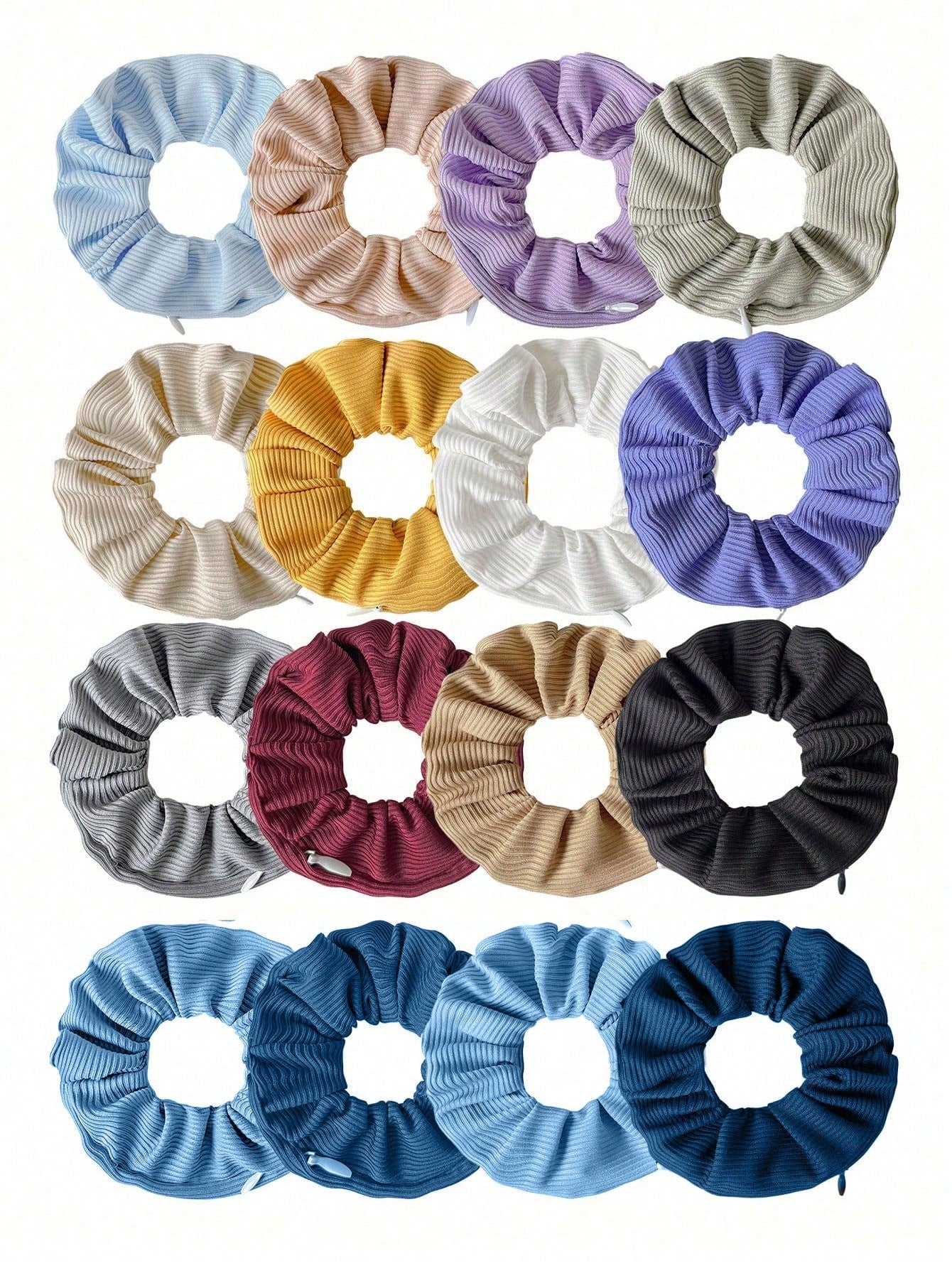 Zipper Hair Scrunchie, Multi-Functional Hair Band Storage Bag- Hidden Zipper Pocket Hair Scrunchie- Solid Color Minimalist Hair Scrunchie With Secret Storage