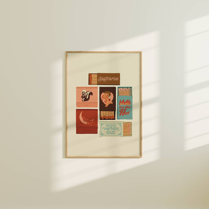 Zodiac Vintage Inspired Matchbook/Matchbox Prints