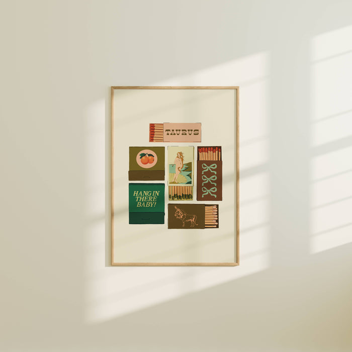 Zodiac Vintage Inspired Matchbook/Matchbox Prints