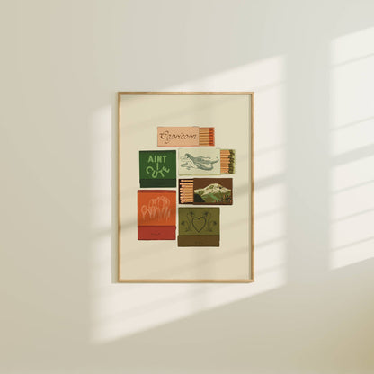 Zodiac Vintage Inspired Matchbook/Matchbox Prints
