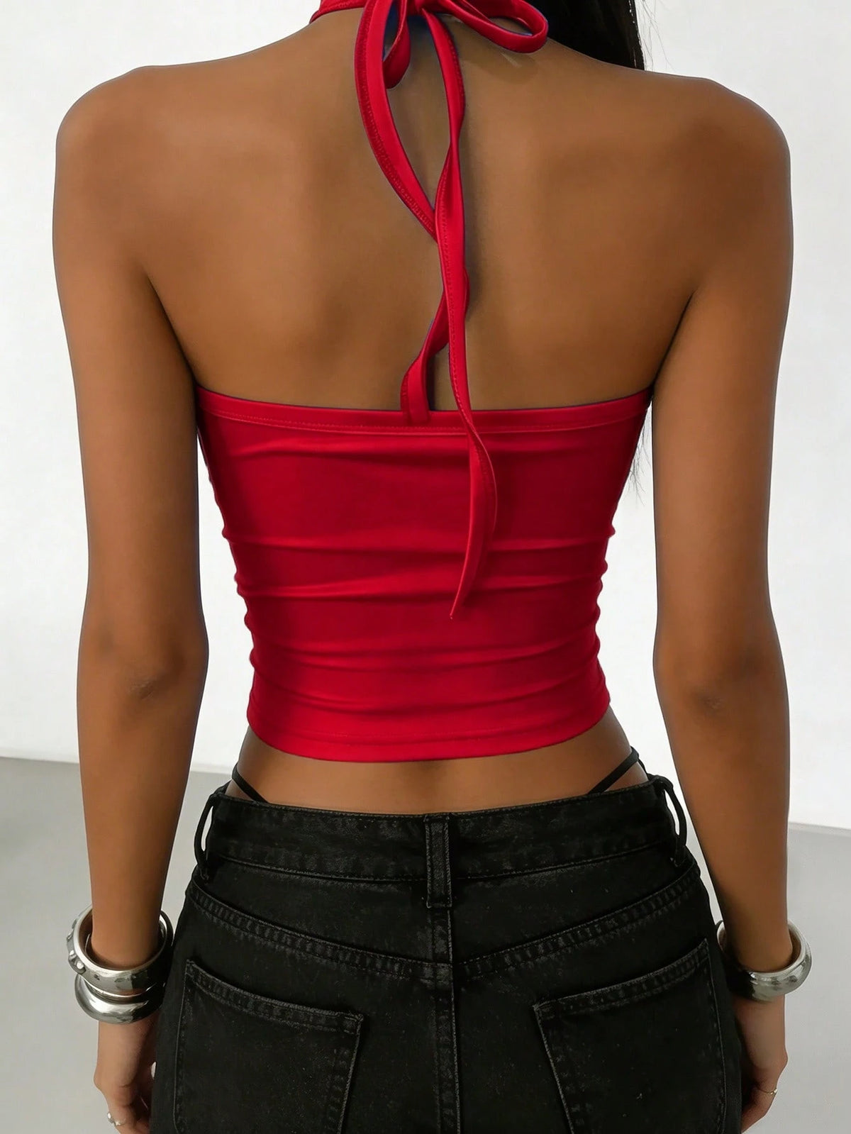 Zyxie Women's Butterfly Print Rivet Design Fitted Camisole Tank Top Club Night Out Red And Black Summer Street Wear Sexy Y2k